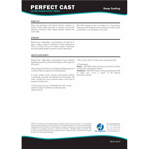 Perfect Cast 2 Part Resin and Hardener - Deep - 1.5 litre Kit